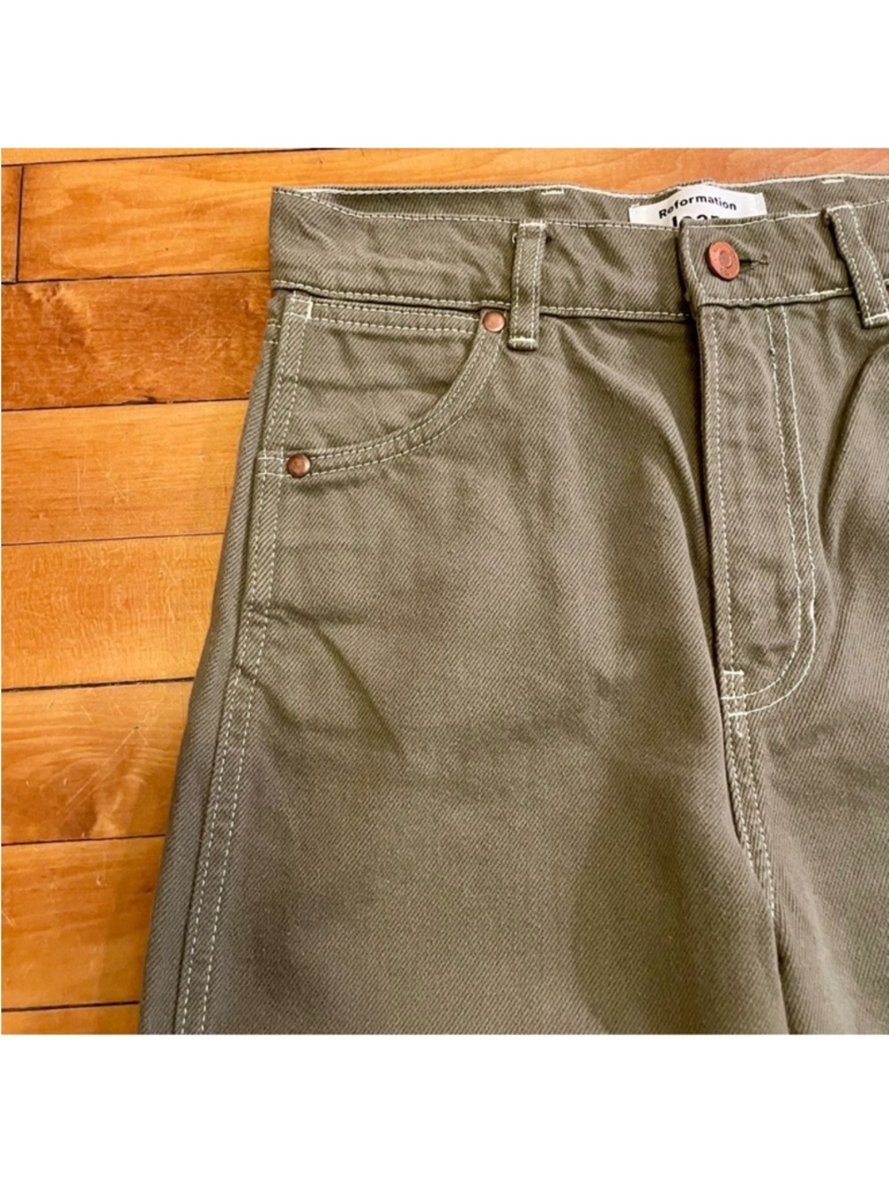 Reformation Cowboy High Rise Straight Jeans in Kalamata - Picture 4 of 9